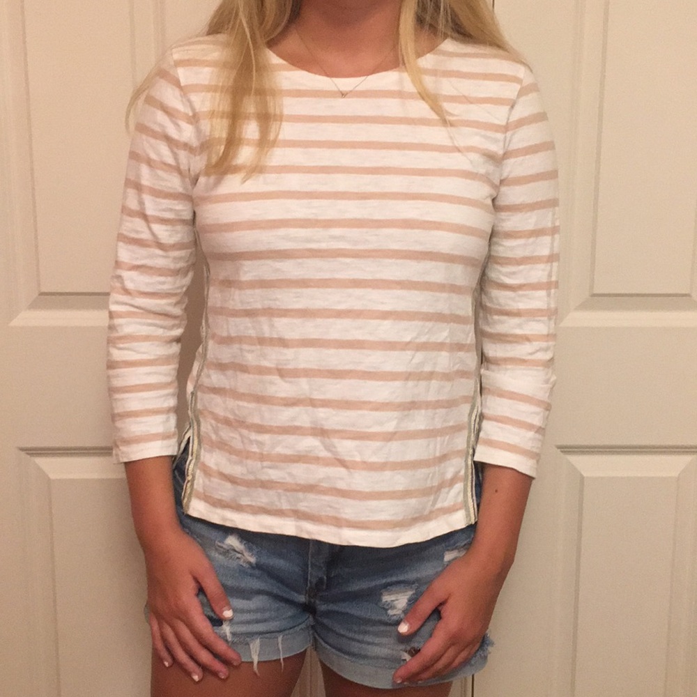 J.crew striped quarter sleeve t-shirt